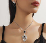 Celestial Square Drop Necklace Set