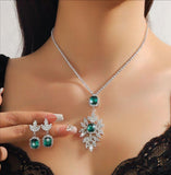 Celestial Square Drop Necklace Set