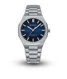 Curren BLUE Dial Silver Stainless Steel Chain Analog Quartz Men's Watch